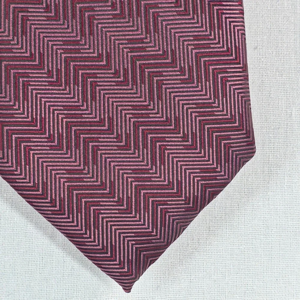 Alfani Mens Tie One Size Red Geometric Regular Fit Formal Necktie NWT
